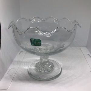 Eamon Glass Hand Engraved Candy Bowl
